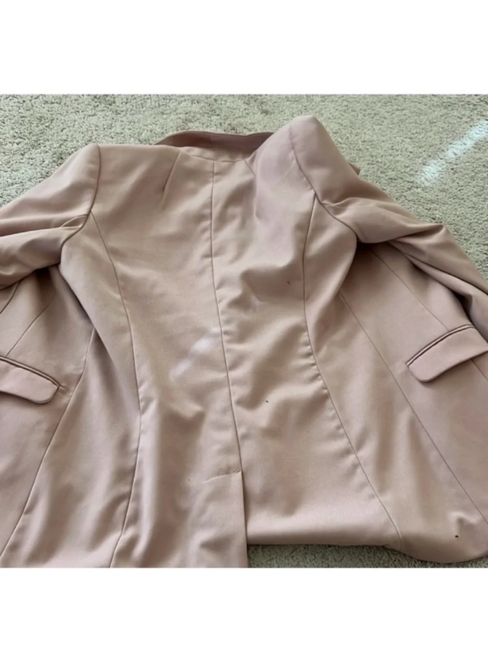 Womens Blush Pink Tailored Blazer H&M Jacket - Picture 4 of 7